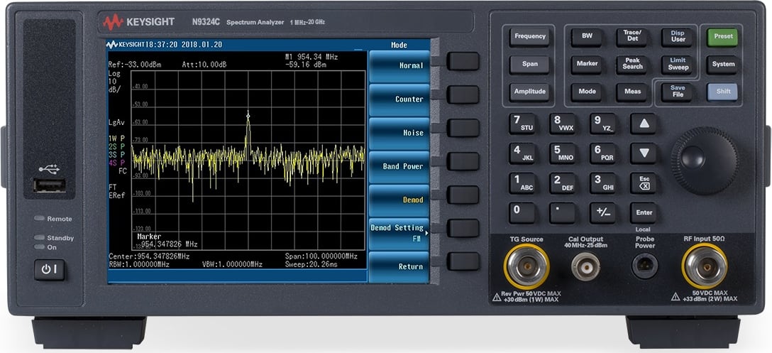 Keysight N9324C - Basic Spectrum Analyzer (1 MHz - 20 GHz)