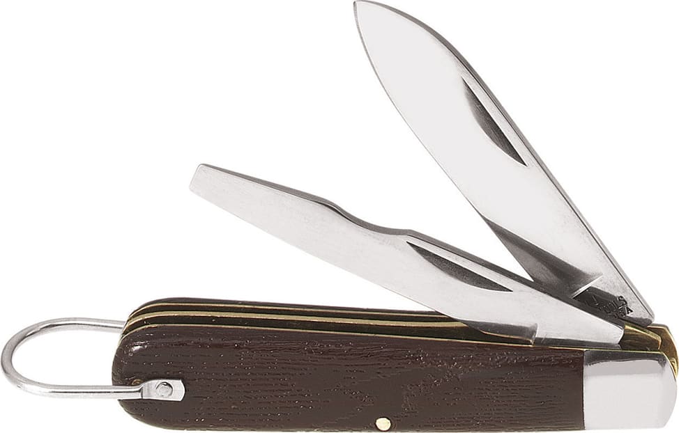 Klein Tools 1550-2 2-Blade Pocket Knife Carbon Steel 2-1/2" (64 mm) Spearpoint and 2-1/2" (64 mm) Screwdriver-Tip Blades