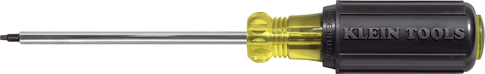 Klein Tools 665 1 Square-Recess Tip Screwdriver 8" (203 mm) Round-Shank