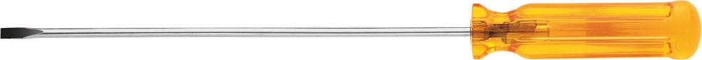 Klein Tools A216-10 1/8" (3 mm) Cabinet-Tip Screwdriver - 10" (254 mm) Round-Shank