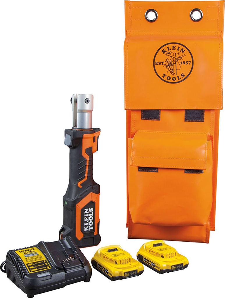 Klein Tools BAT207T13 Battery-Op 7-Ton Cable Cutter/Crimper, No Heads