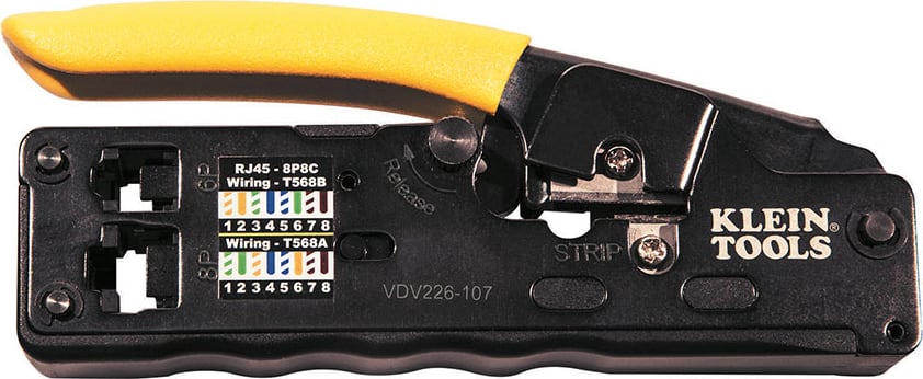 Klein Tools VDV226-107 Compact Ratcheting Modular Crimper