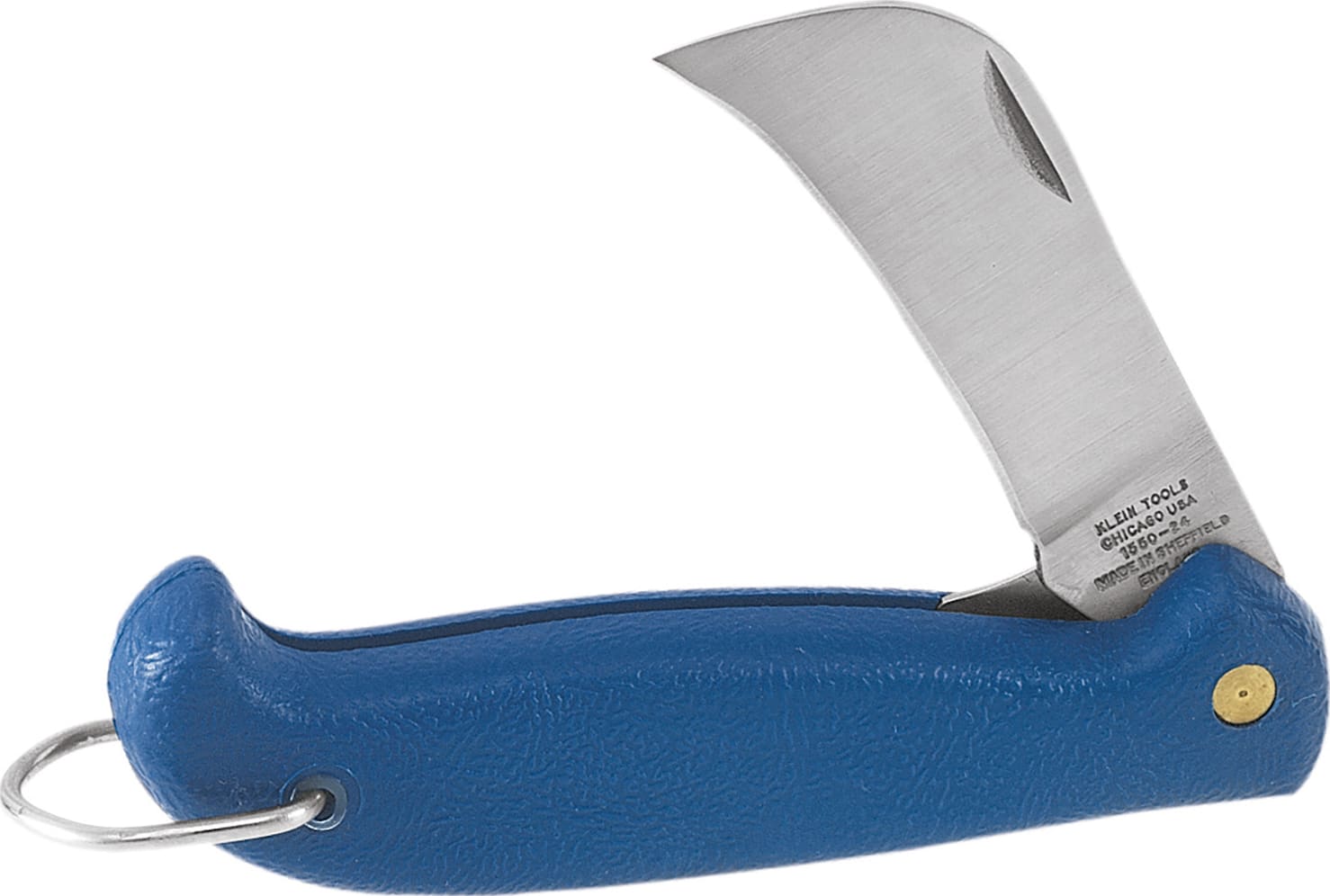 Klein Tools 1550-24 Pocket Knife Stainless Steel 2-1/2" (64 mm) Slitting Blade