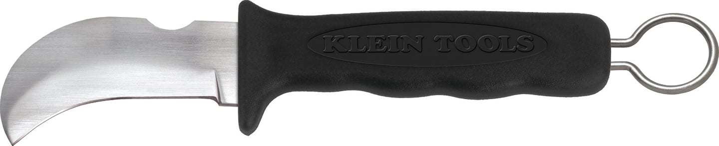 Klein Tools 1570-3 Cable Skinning Knife Hook Blade, Notch And Ring