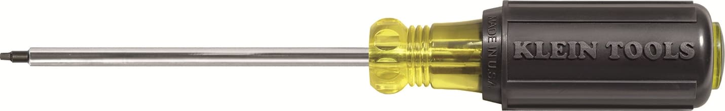 Details about / Klein Tools 663 no 3 Square-Recess Tip Screwdriver with 4-Inch Round-Shank