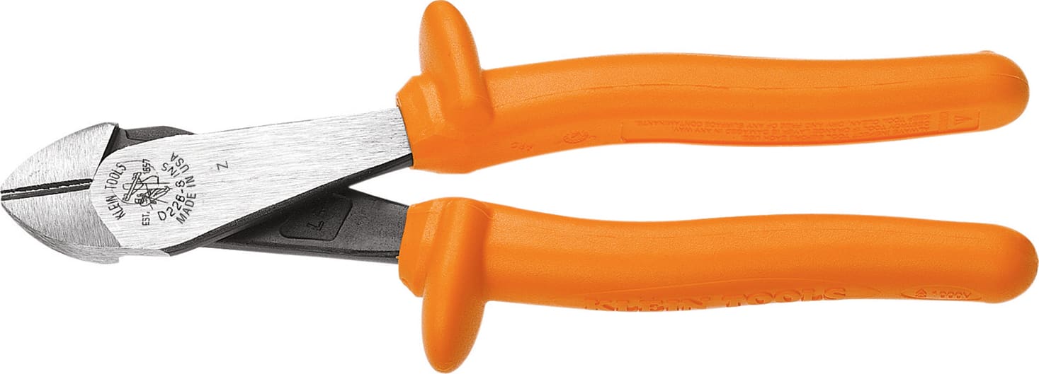 Klein Tools D2000-28-INS 8" Insulated Heavy-Duty, Diagonal-Cutting Pliers