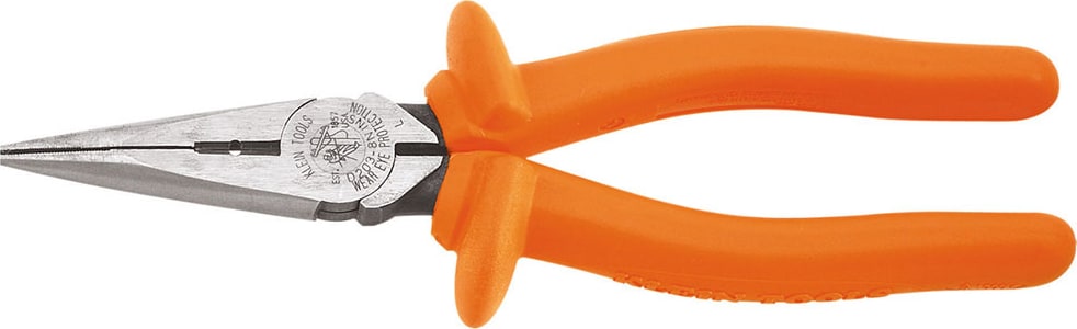 Klein Tools D203-8N-INS 8 Inches Long Nose Pliers Side Cutting