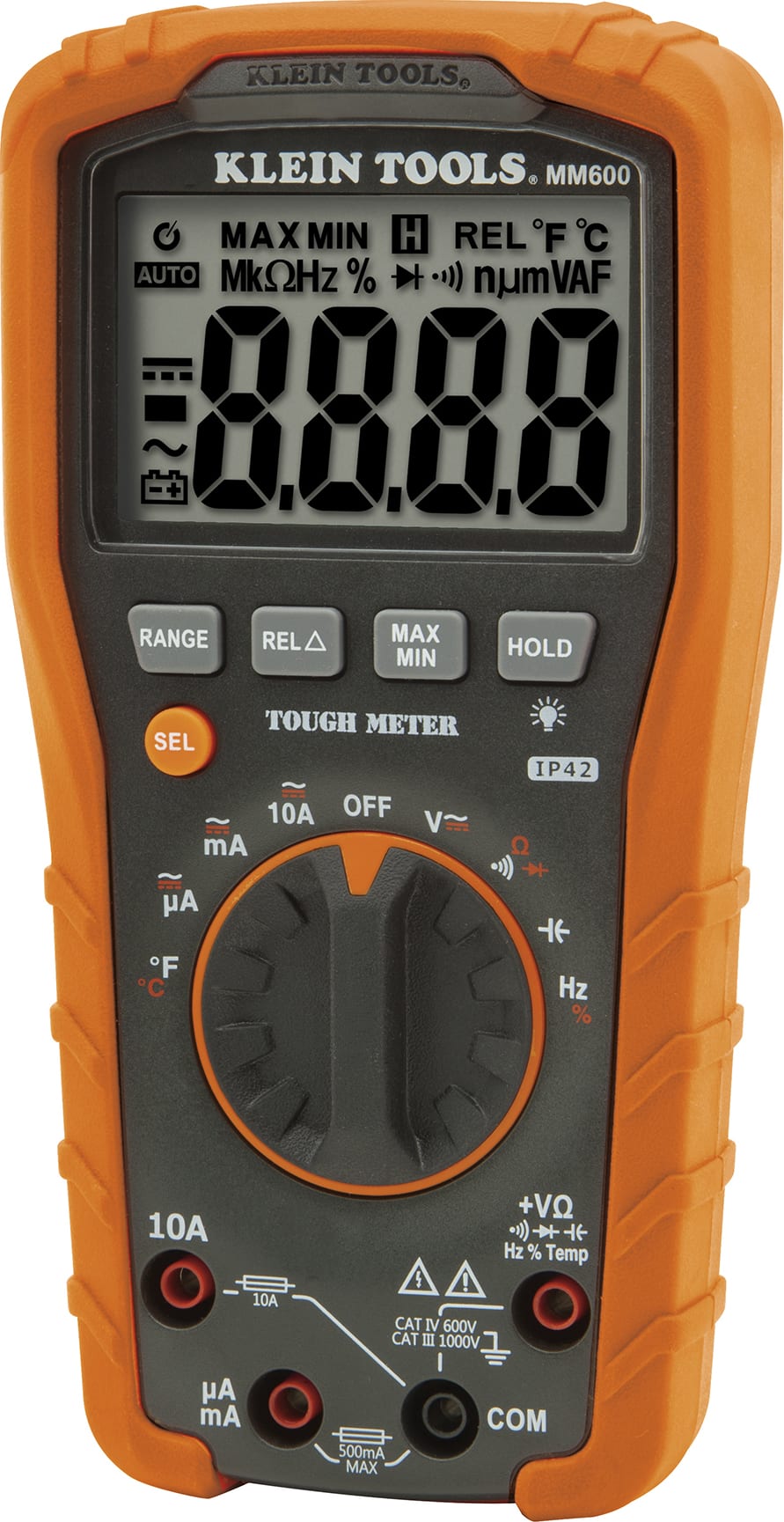 Klein Tools MM600 Digital Multimeter, Auto-Ranging, 1000V