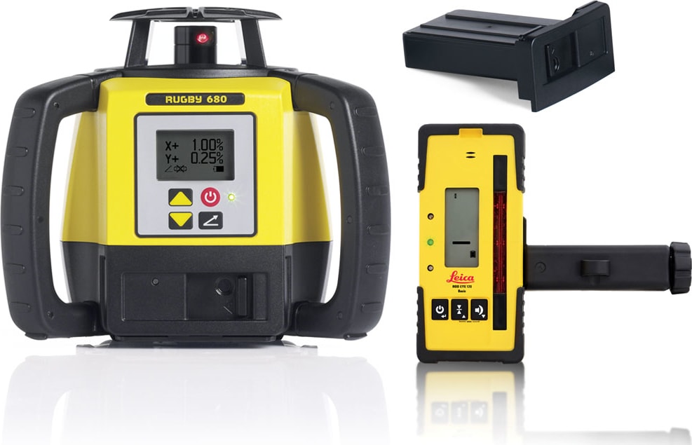 Leica RUGBY 680 - 6011159 - Rugby 680 Semi-Automatic Dual Grade Laser with Rod Eye 120