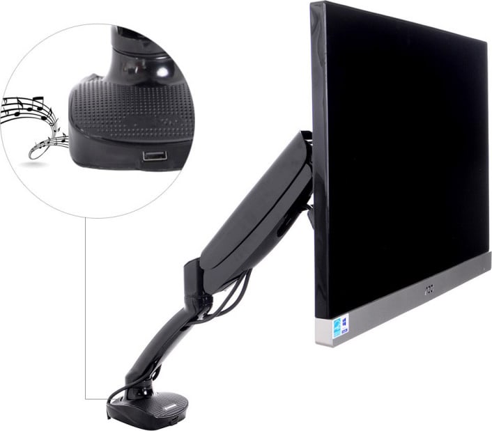Loctek D5s Desk Monitor Mount With Speaker Touchboards