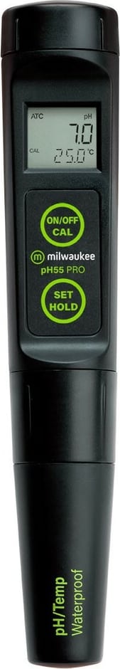 Milwaukee Instruments pH55 - PRO Waterproof pH & Temperature Tester with ATC & Replaceable Probe