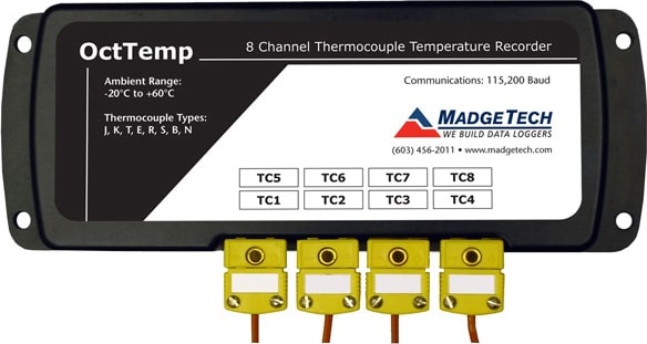 Madgetech OctTemp Thermocouple based Temperature Recorder