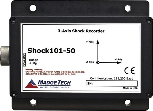 Madgetech Shock101 Tri-Axial Shock Data Logger
