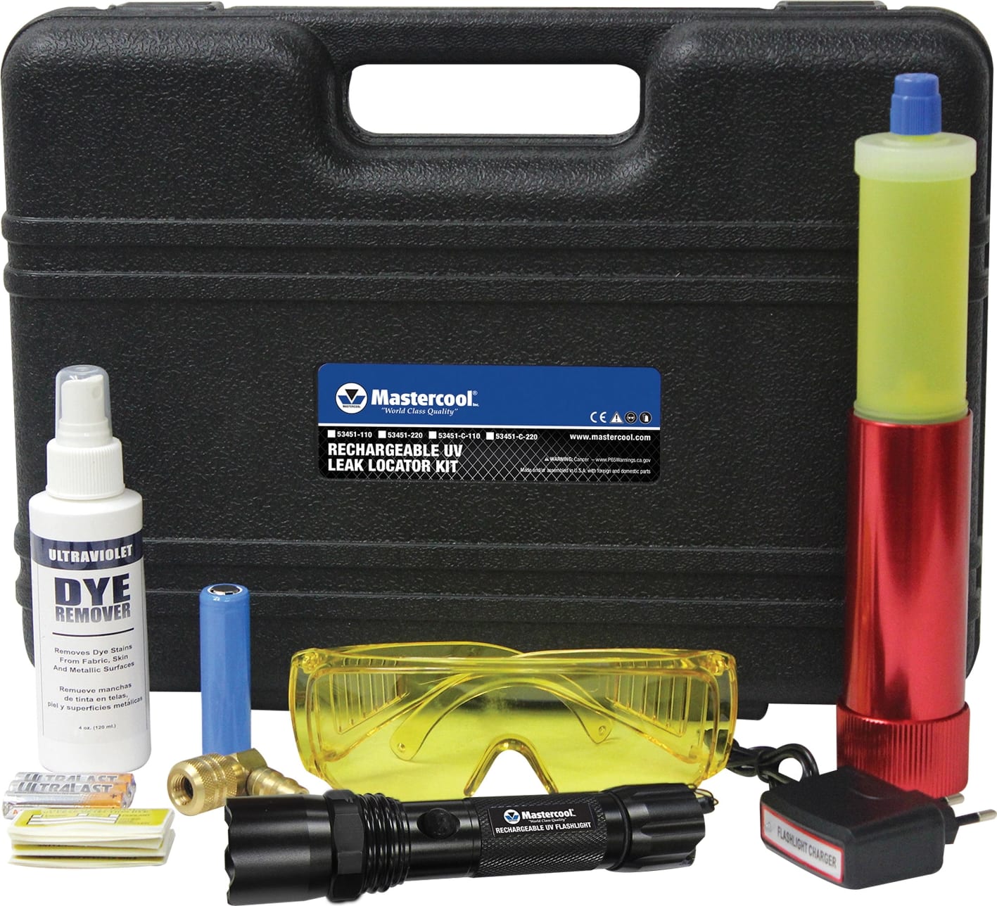 Mastercool 53451-C-110 - Rechargeable UV Leak Locater Kit w/Disposable Cartridge