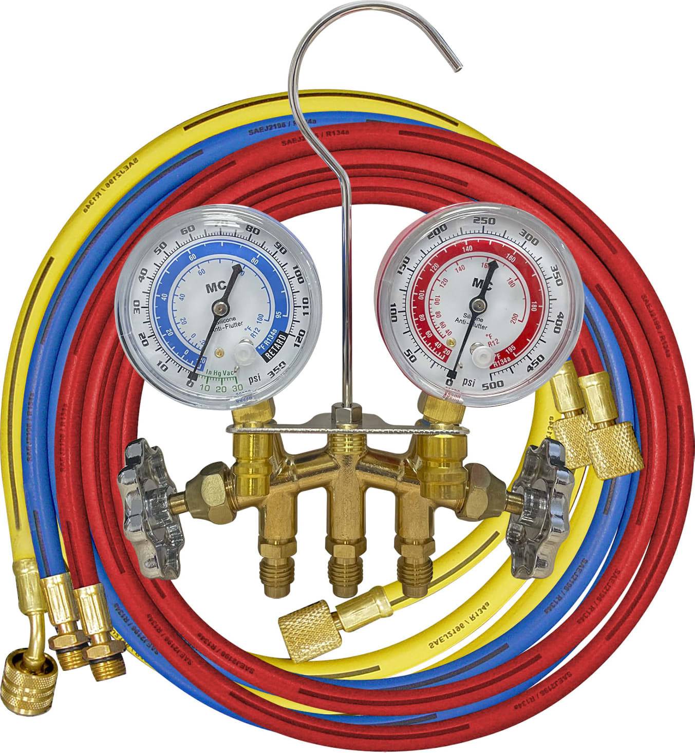 Mastercool 80661-MG - R134a Brass Manifold Metric Gauge Set