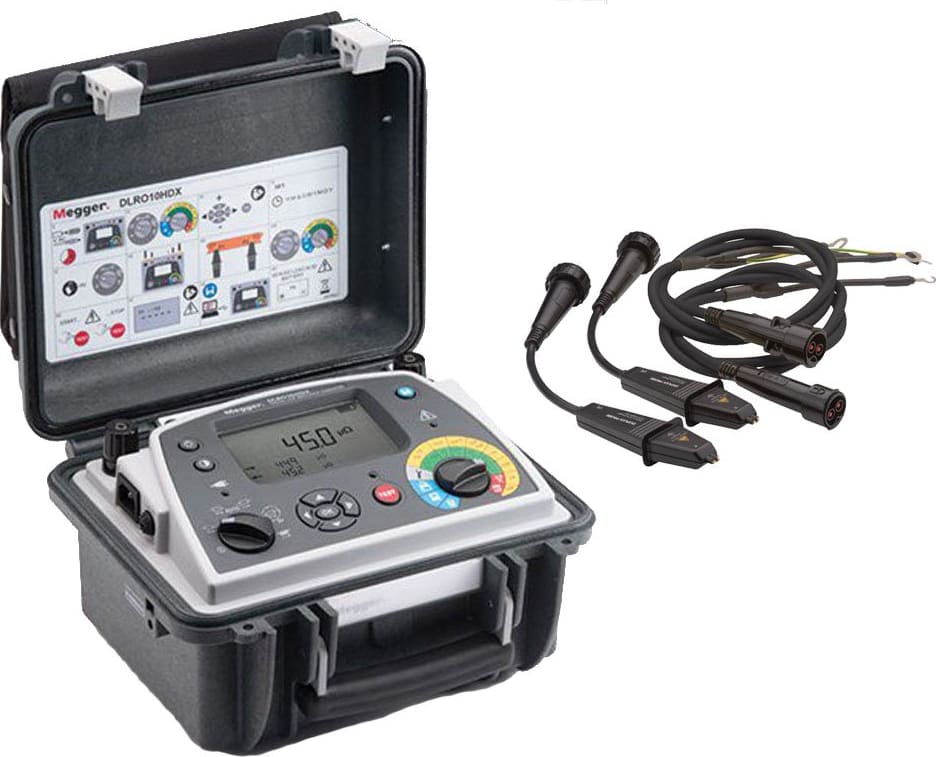 Megger DLRO-10HDX-DH4C - Digital Low Resistance Ohmmeter, 10A