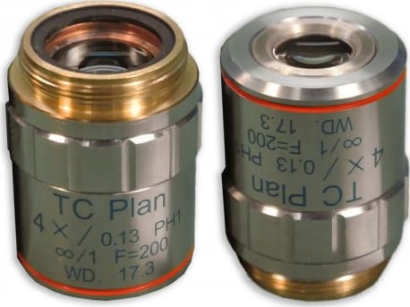 Meiji Techno MA825 - TC Plan Achromat Phase LWD 4X Objective