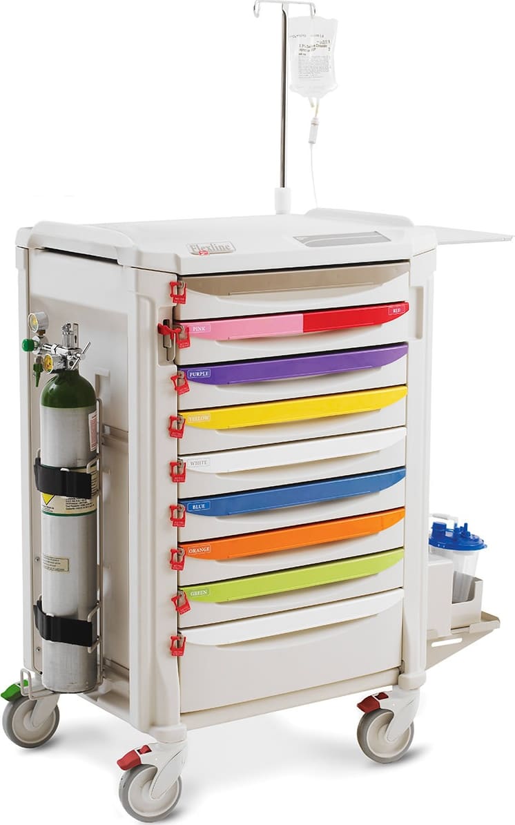 Metro FLPED1 Flexline Pediatric Crash Cart, Polymer, Various Color