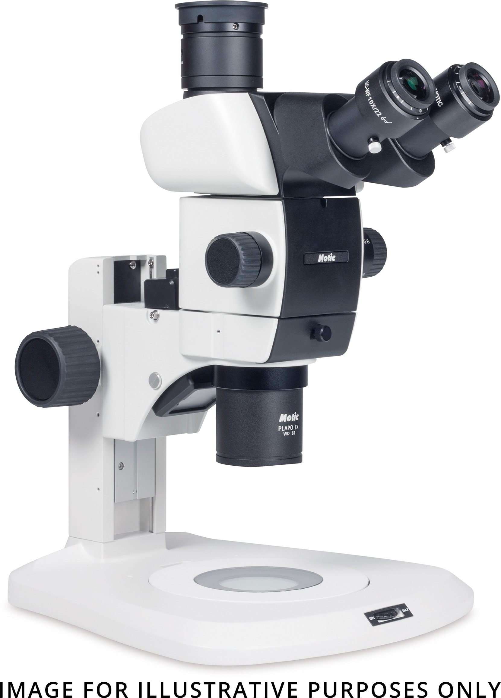 Motic SM7 Series Trinocular Stereo Microscope - illustrative purposes only