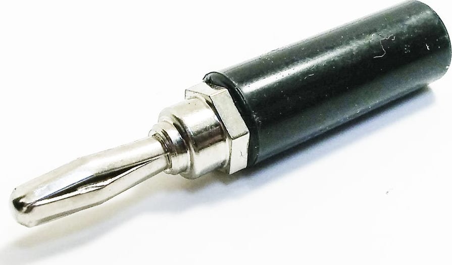 Mueller Electric BU-00244-0 Black Solderless Banana Plug-Hex Design