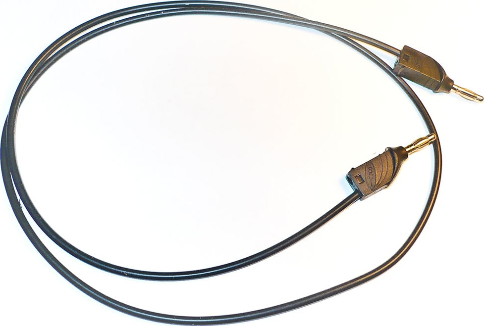 Mueller Electric BU-2929-M-72-0 Black Unshrouded Banana Plug on Both Ends 72"