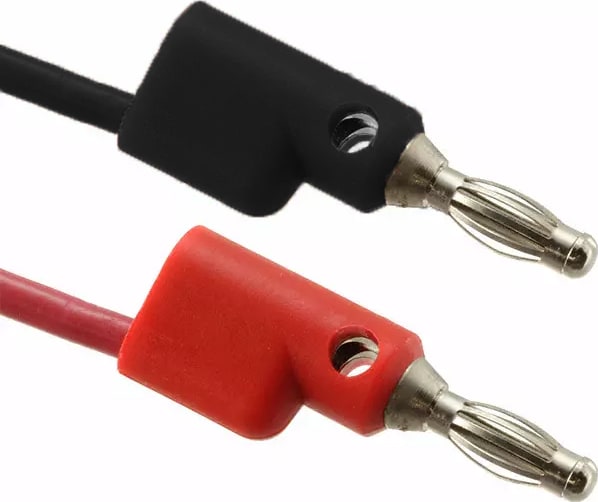Mueller Electirc BU-PB Patch Cord STKG Banana, Red Black