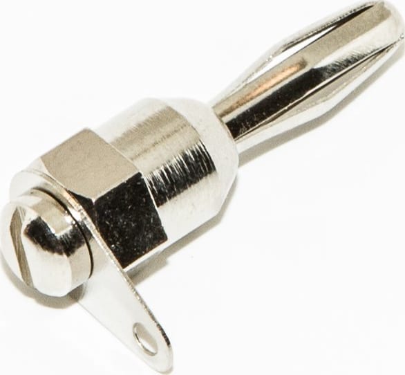 Mueller Electric BU-00242 Panel Mount 4mm Banana Plug with Solder Lug