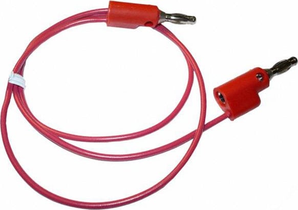 Mueller Electric BU-2020-A-12-2 Red Stackable Single Banana Plug on Both Ends