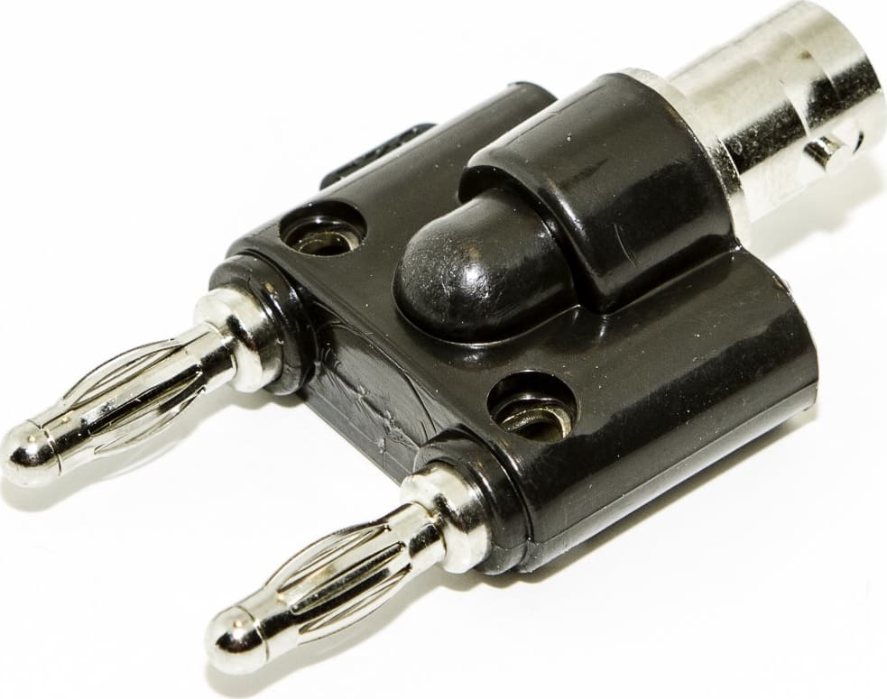 Mueller Electric BU-P1269 Adapter Female BNC Dual Stacking 4mm Banana Plug
