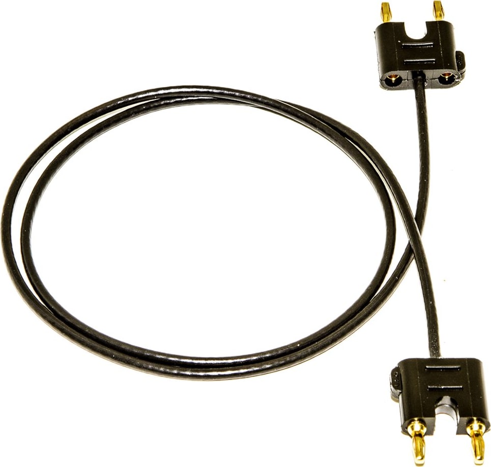 Mueller Electric BU-P2247-K-24 Plug Double Mini Banana RJ174 Black 24 inches