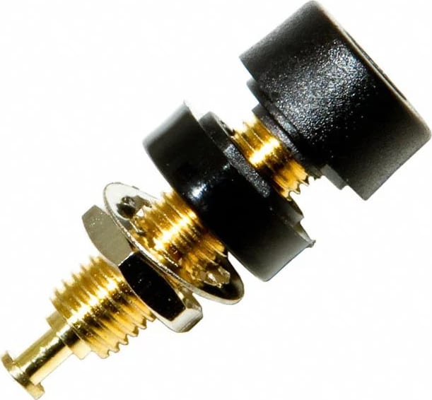 Mueller Electric BU-P2854-0 4mm Banana jack, Black 10PK