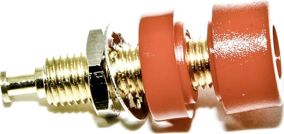 Mueller Electric BU-P2854-2 4mm Banana jack, Red 10PK