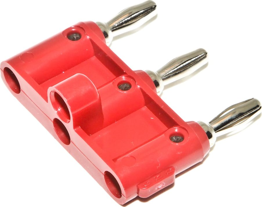 Mueller Electric BU-P2970-2 Tripple Banana 4mm, Red