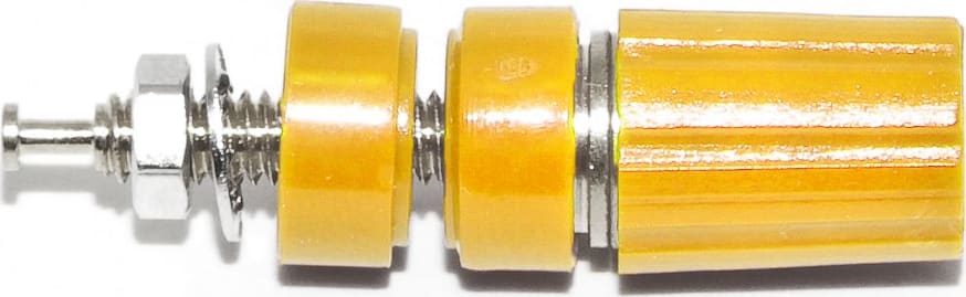 Mueller Electric BU-P3760-4 Yellow Nickel Plated Binding Post