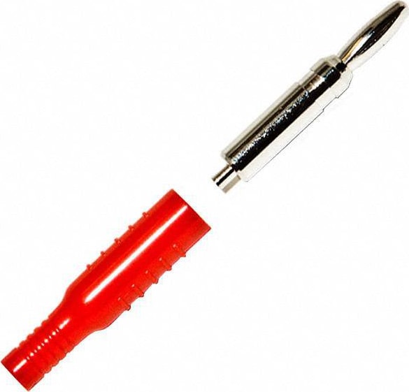 Mueller Electric BU-P5169-2 Red Banana Plug 4mm, In-Line 20AWG