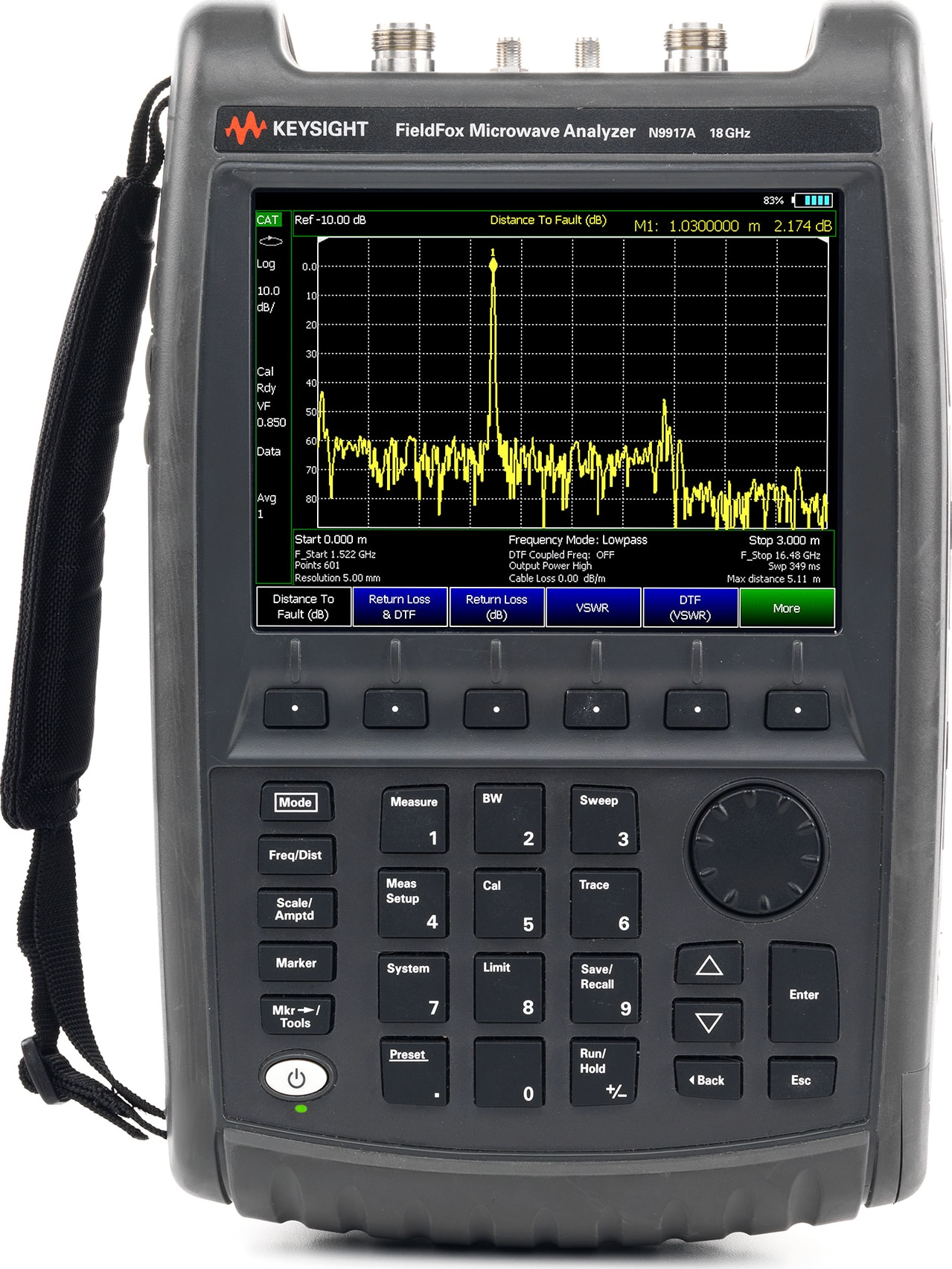 Keysight N9917A FieldFox Handheld Combination Microwave Analyzer (18 GHz)