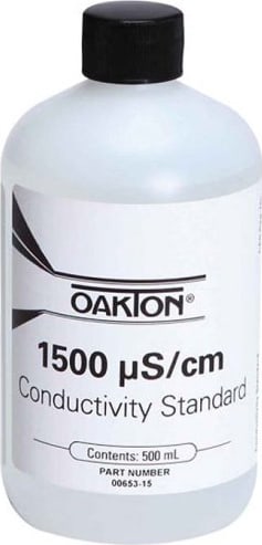 Oakton WD-00653-15 1500 Microsiemens/cm at 25 degree C, 500mL Conductivity Standard