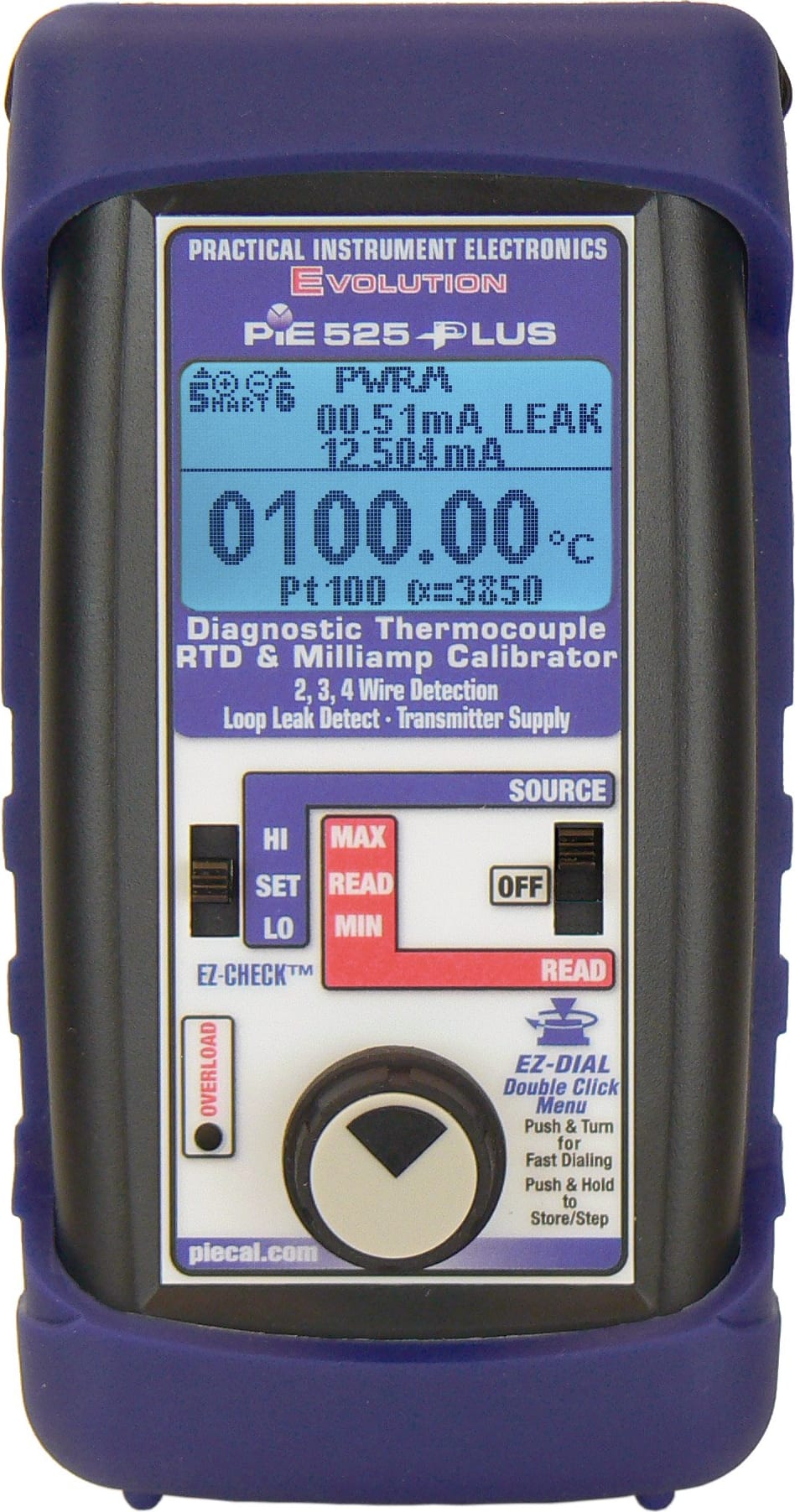 PIE 525Plus Diagnostic Thermocouple & Milliamp Calibrator