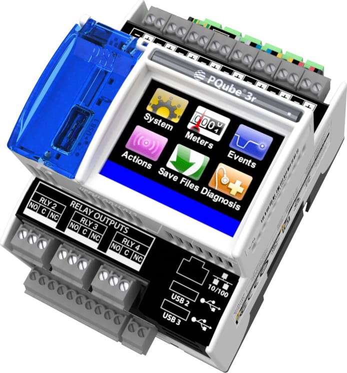 Powerside PQube 3r - Power Analyzer and Controller with 4 programmable relays