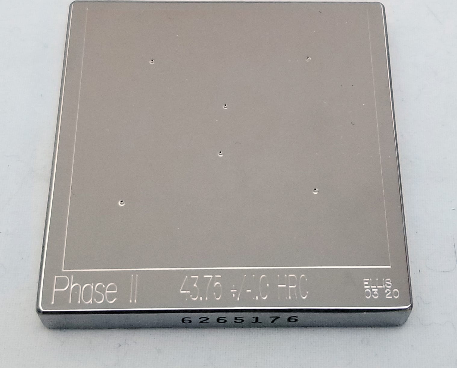 Phase II  900340-9006D - ASTM Certified Superficial HR15T Square Hardness Test Block (Steel)