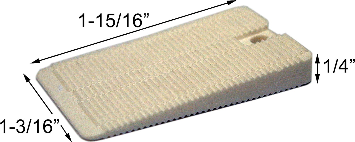 Precision Brand 48815 Wedgies Flexible White Installation Shim