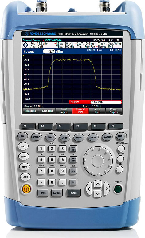 Rohde and Schwarz FSH - Handheld Spectrum Analyzer (Front)