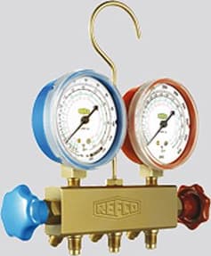 Refco APEX-9-F-R410A-FG Two Way Brass Manifold - R410A, R404A, R22