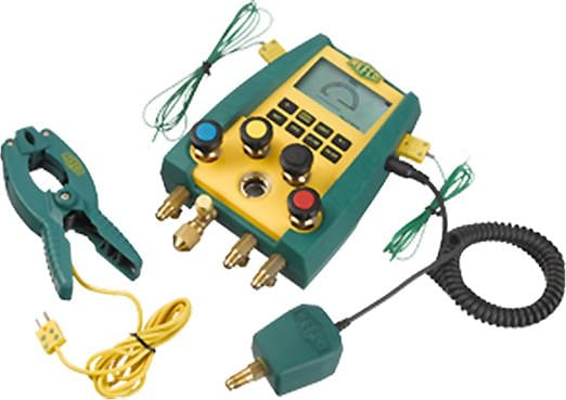 Refco DIGIMON4-3-CLAMP-VAC Four Valve Digital Manifold