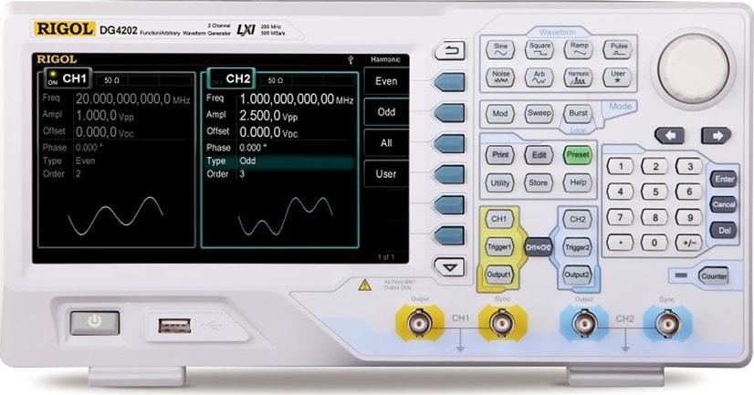 Rigol DG4202 Function / Arbitrary Waveform Generator 200MHz