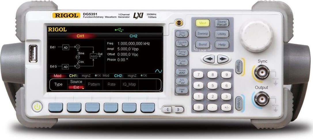 Rigol DG5351 350 MHz, 1 Channel, 14 bit Arbitrary Waveform and Function Generator