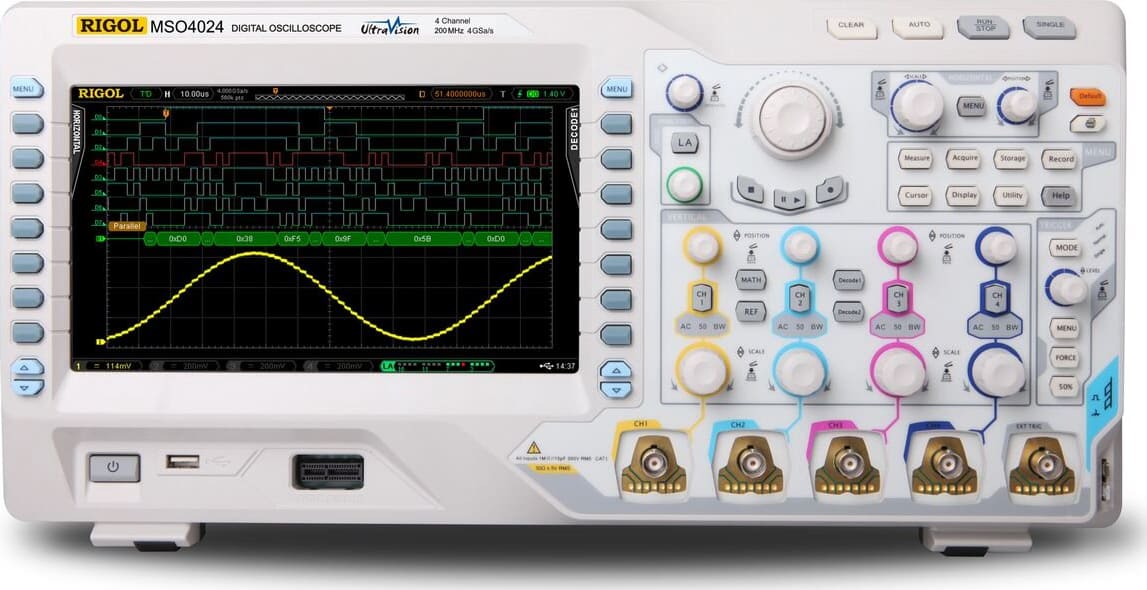 Rigol MSO4024 200MHz, 4CH Mixed Signal Oscilloscope