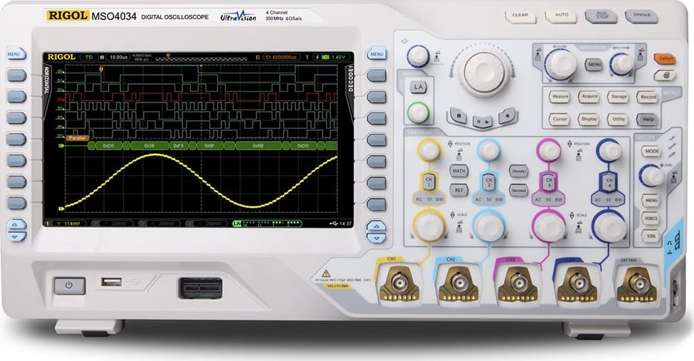 Rigol MSO4034 Mixed Signal Oscilloscope 350MHz, 4GSa/s, 4CH