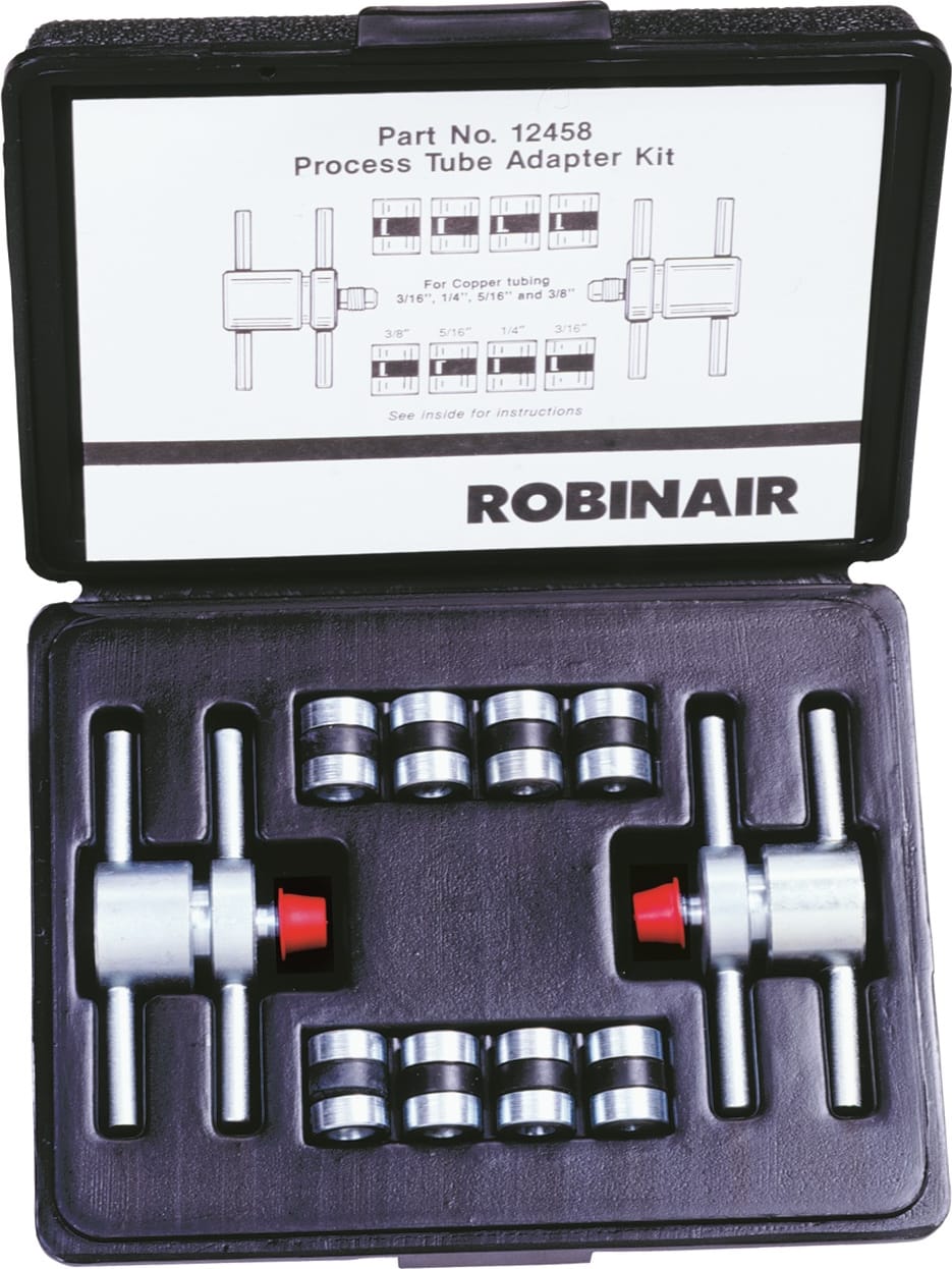 Robinair 12458 - Process Tube Adapter Kit to 1/4 inch MFL