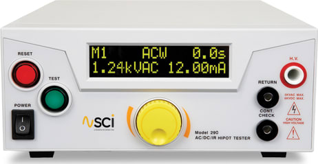 SCI 297 Electrical Safety and Insulation Resistance Tester (5kV / 12mA AC; 6kV / 5 mA DC)